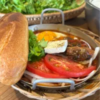 イワシのトマト煮と目玉焼き|すずさん