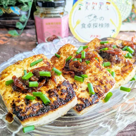 「桜エビ醤」を使ってみたSnapdishの料理・レシピ写真:『世界の食卓探検隊』中国料理
【豆腐の桜海老醤ステーキ】