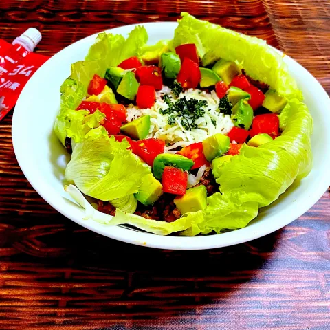 「ヤンニョムチキンの素」を使ってみたSnapdishの料理・レシピ写真:ヤンニョム タコライス