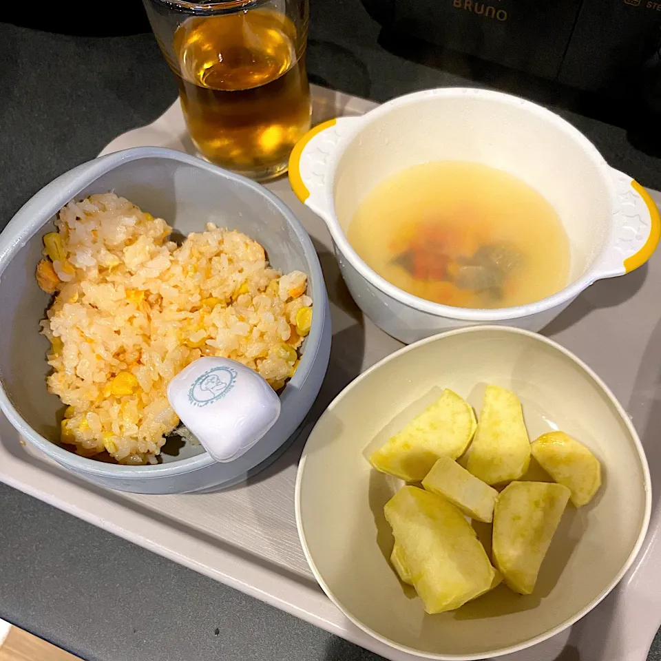 鮭のコーンバターご飯|なつこさん