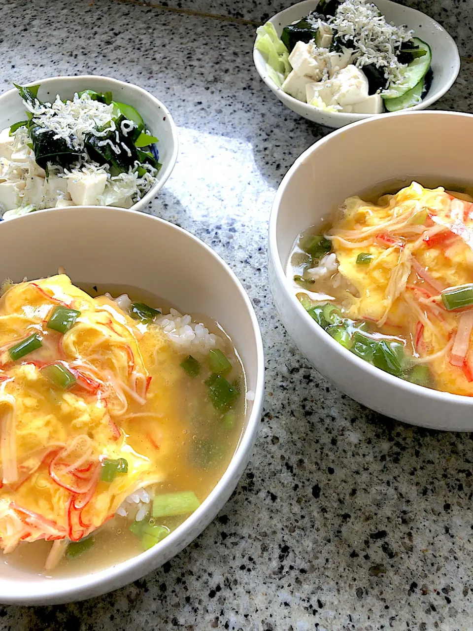 天津飯とじゃこサラダ|ヨウコさん