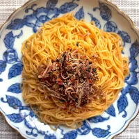 甘口醤油と梅ジャコの伴麺|栃倉 直人さん