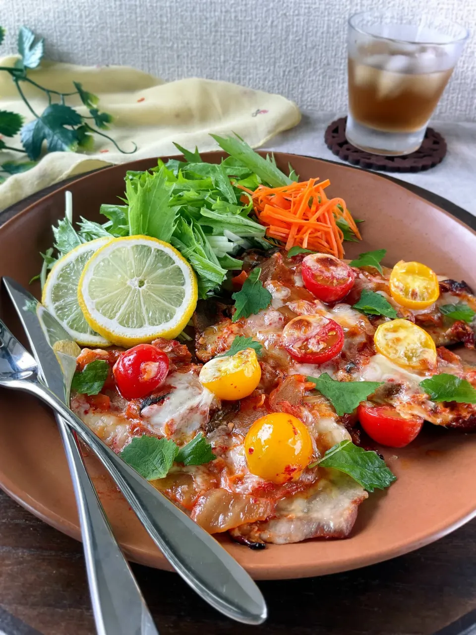 豚肉deキムチーズピザ風|スイーツポテトさん