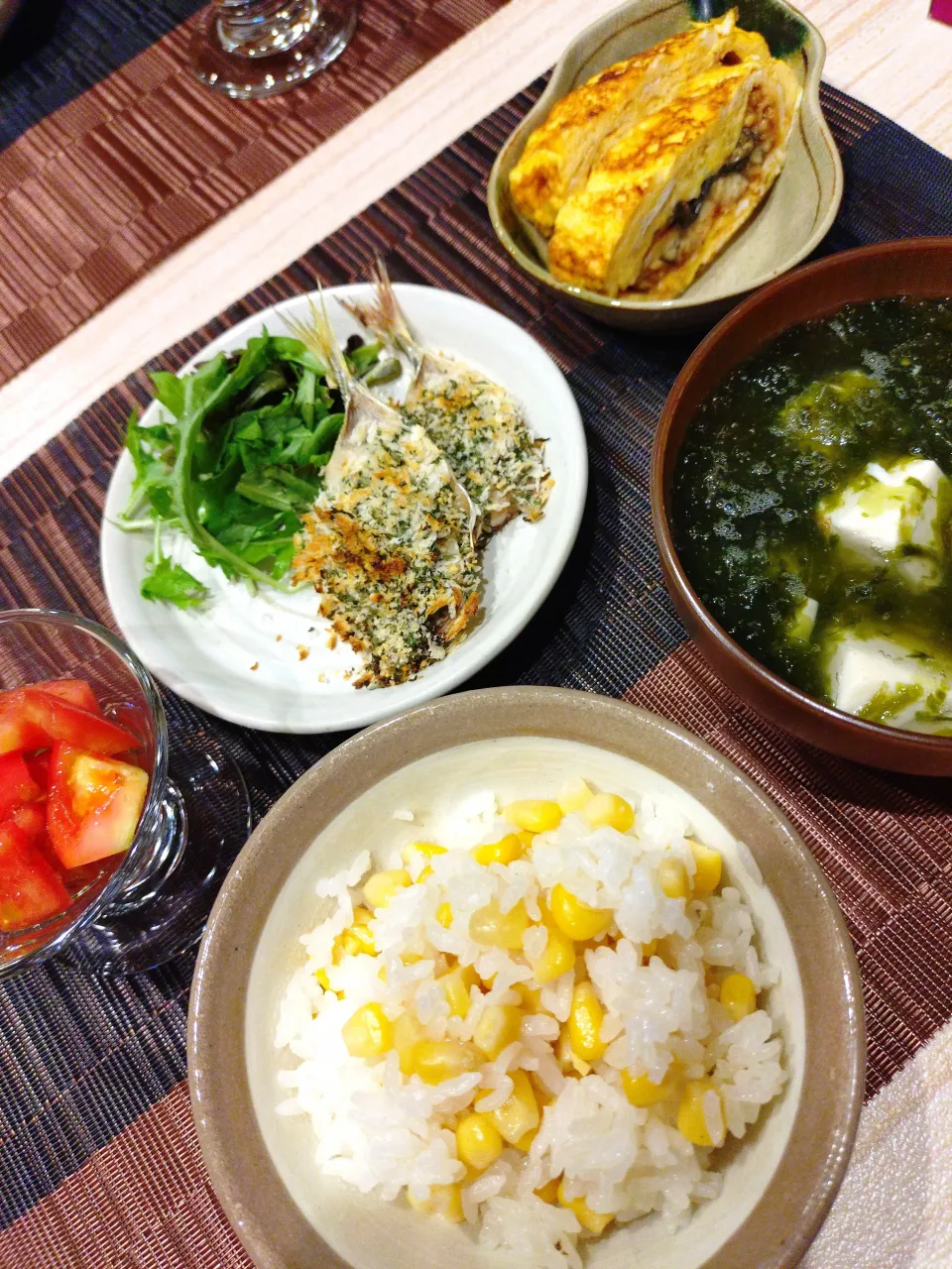 う巻きとアジのパン粉焼きの献立|あゆみ│ハレシピさん