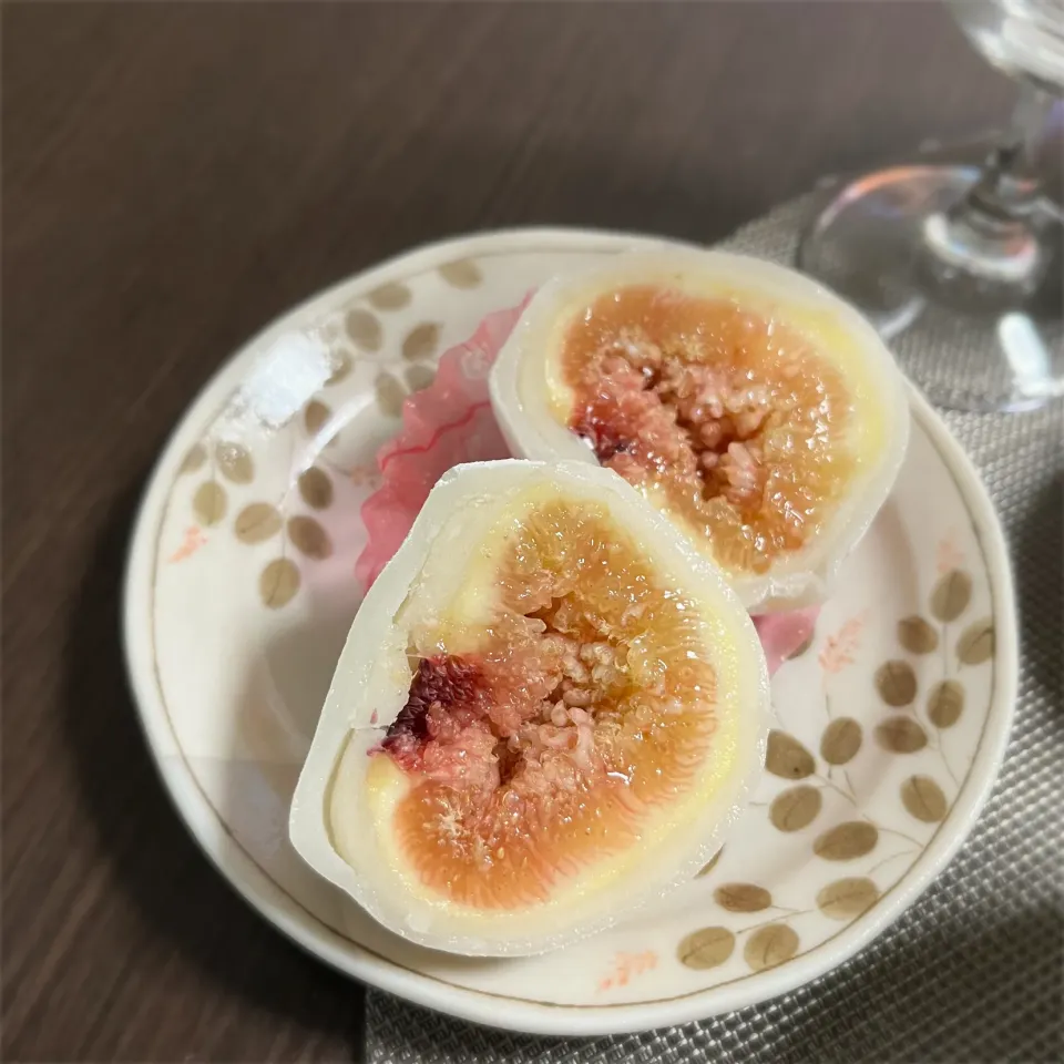 9/6デザート：丸ごといちじく大福|ななみんさん