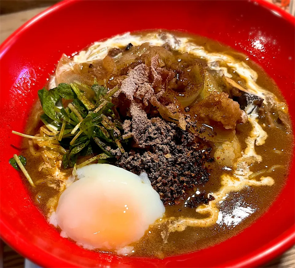 米沢牛すじボロネーゼラーメン＋温玉|toshi,I🍴さん