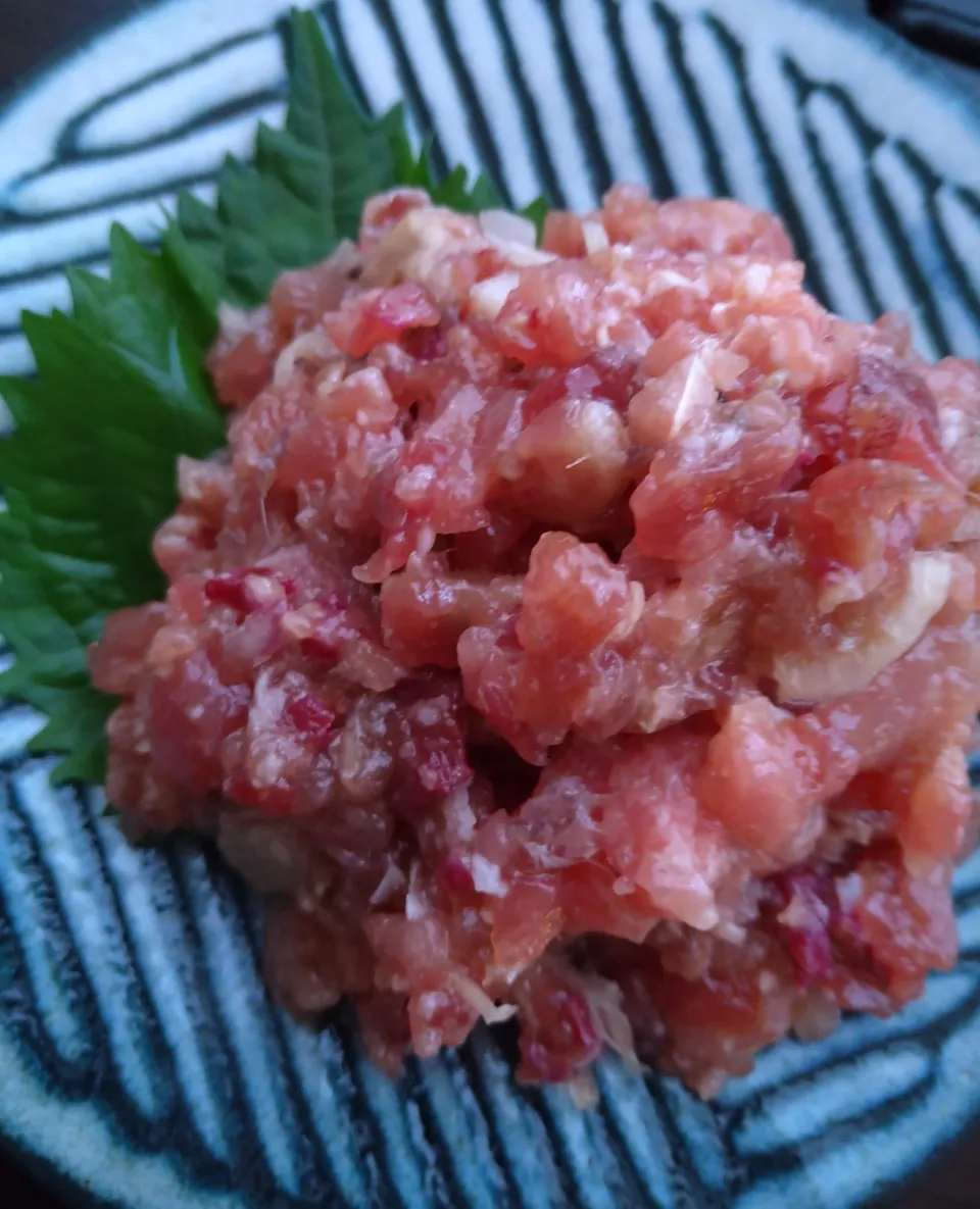 古尾谷りかこさんの料理 鮪ねぎとろ梅なめろう|とだともさん