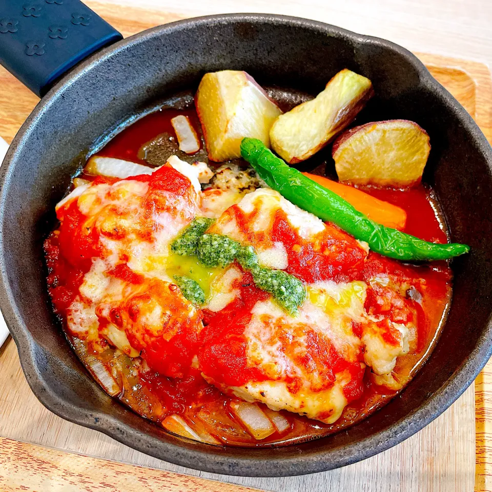 🙂鶏肉チーズ焼きトマト煮込み🙂|Laniさん