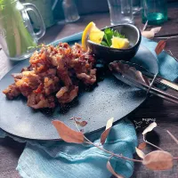 豚こま肉のクミン揚げ焼き