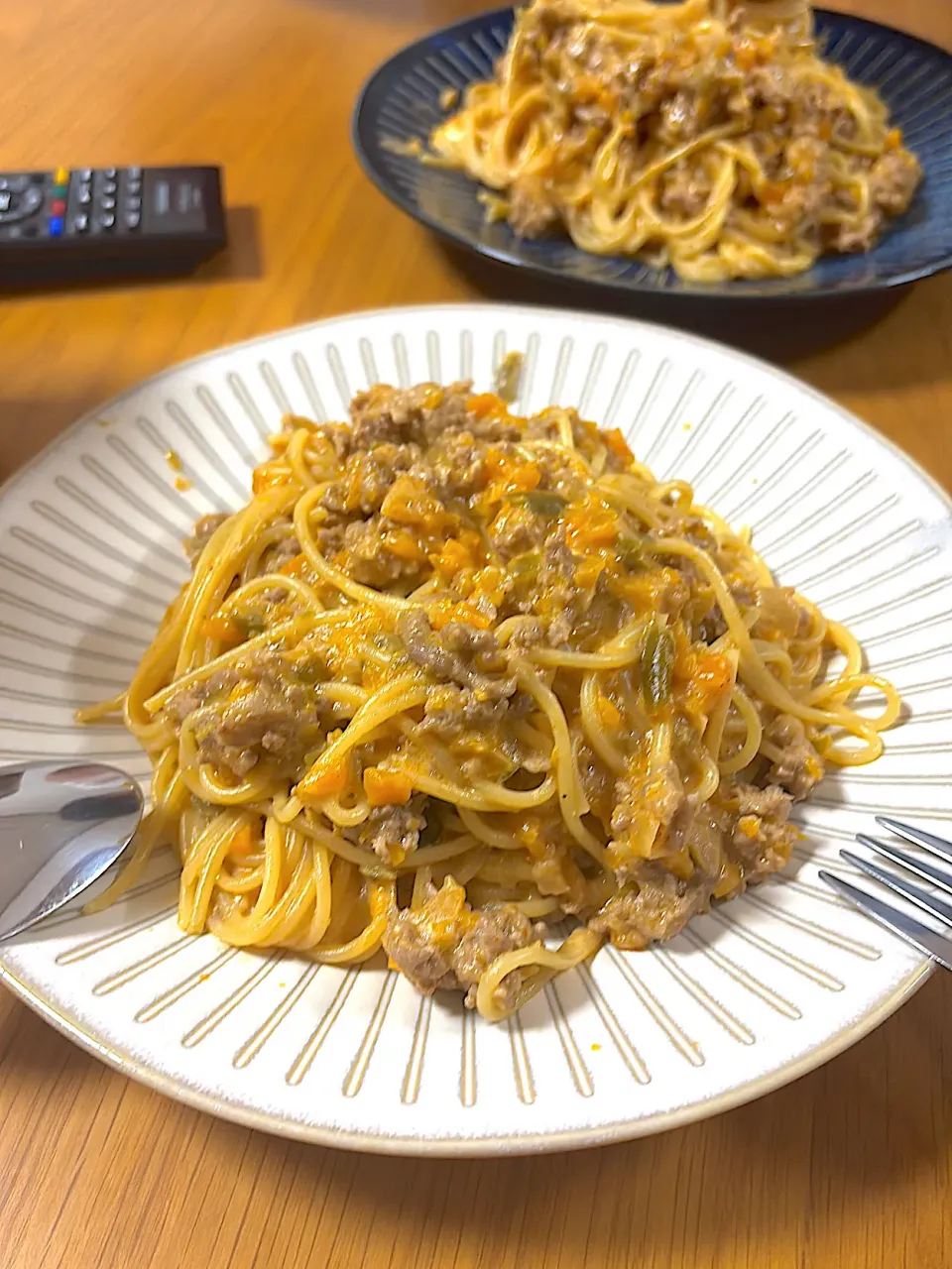 クリームミートソースパスタ|あああさん