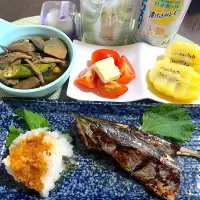 9/7晩酌：さんまの塩焼き| ななみんさん