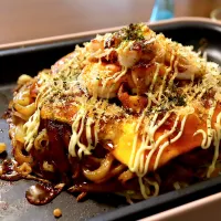 Kさんの料理 海老お好み焼き