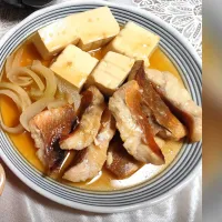 李錦記オイスターソースで赤魚豆腐玉ねぎ煮