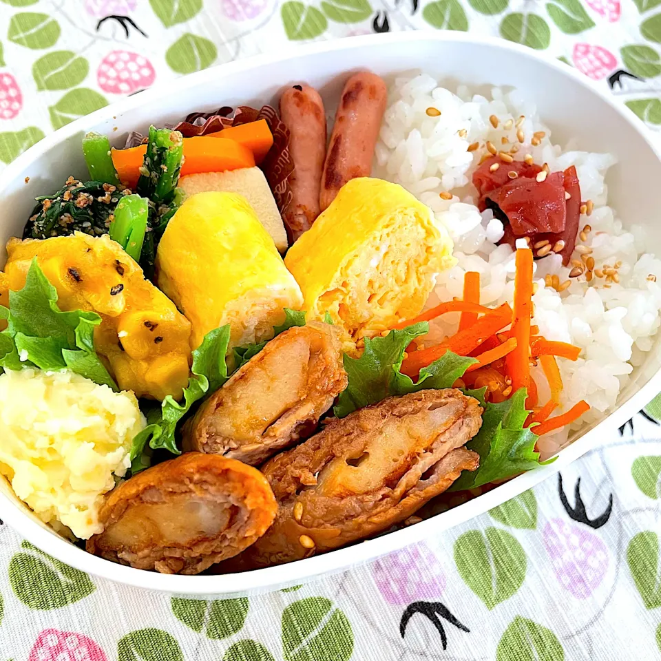 ちくわの肉巻き夫弁当☆9月8日|kaoriさん