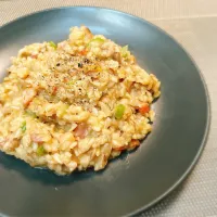 麹で作るキノコリゾット‍|れれれさん