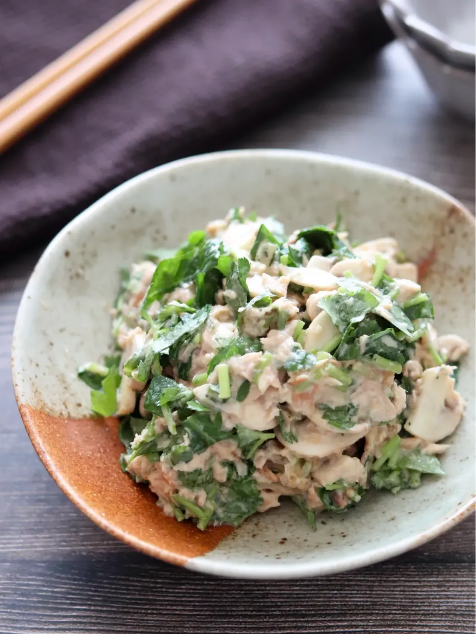 509909                                                              #マッシュルームと三つ葉の和風梅ツナサラダ |ともきーた (伊藤 智子)さん