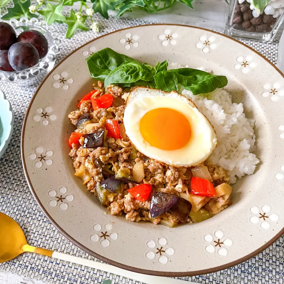 甘辛和風ガパオライス|ハマーさん