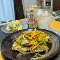 鯖の南蛮漬けと、海老とアボカドのサラダ|みっきーさん