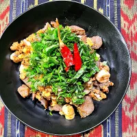 大葉たっぷり〜大豆のお肉のどて焼き|kyon2さん