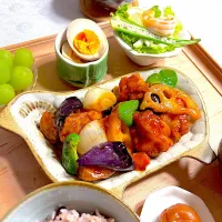 大戸屋さん風✨鶏と野菜の甘酢餡