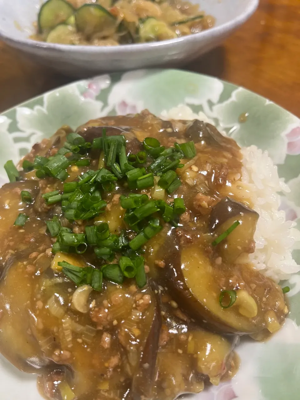 麻婆茄子丼|さんだーさん