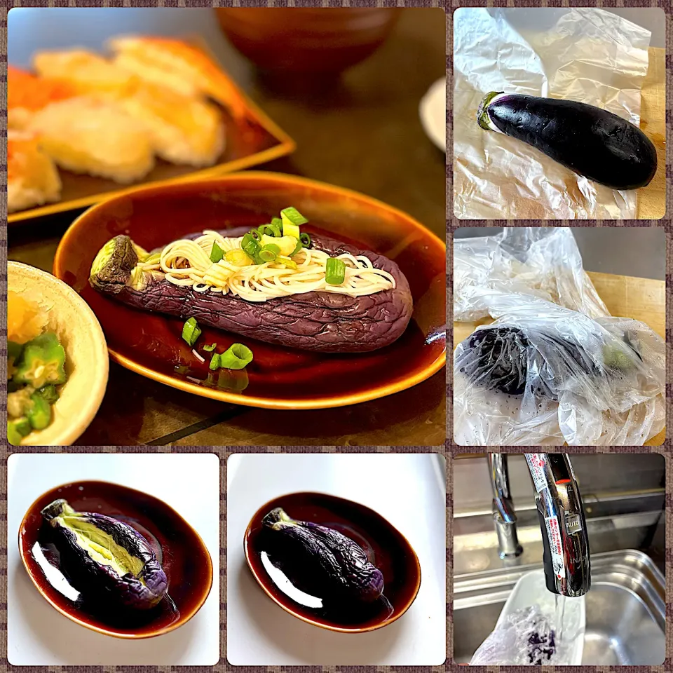 レンチン茄子にそうめん|かっちゃん杉さん