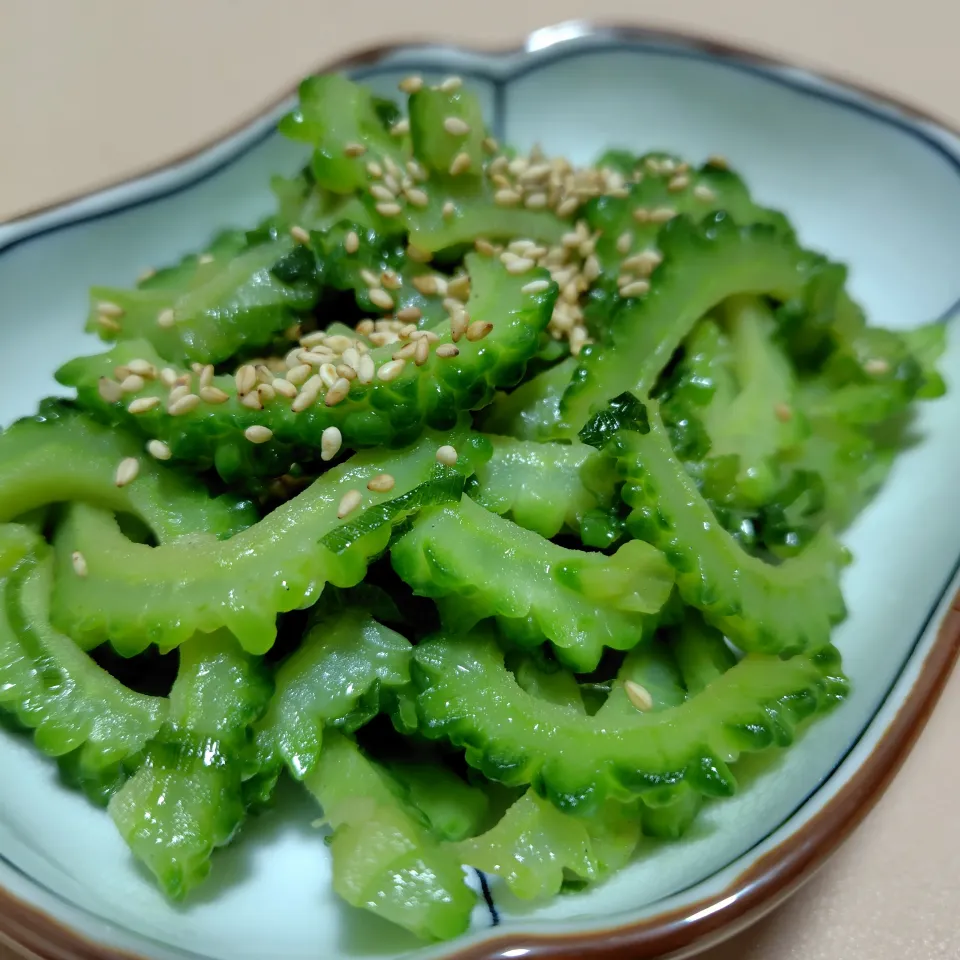 ねぎ塩ゴーヤーン|けろよんさん