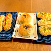 ウインナーパン、自家製粒あんパン、ちくわチーズパン|きょうちゃんさん