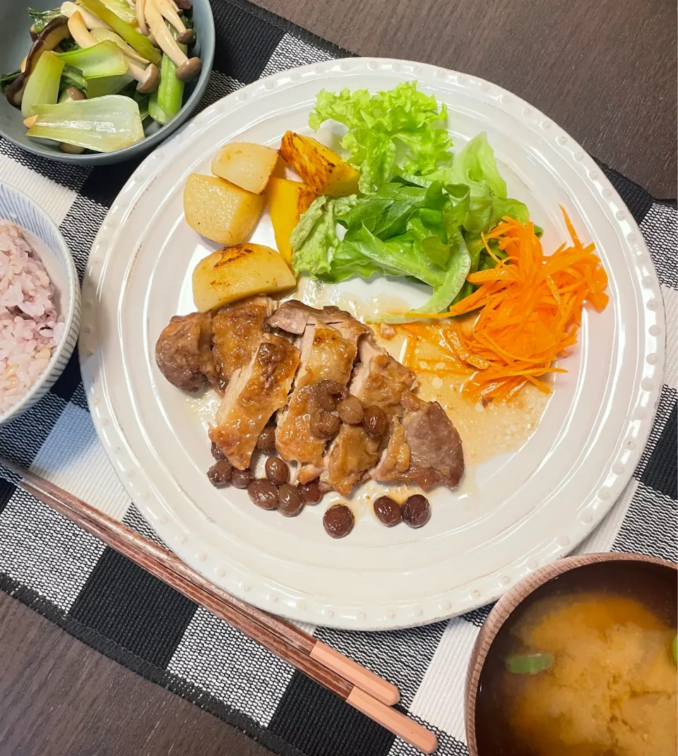 チキンの赤ワイン煮夕食|Atsukoさん