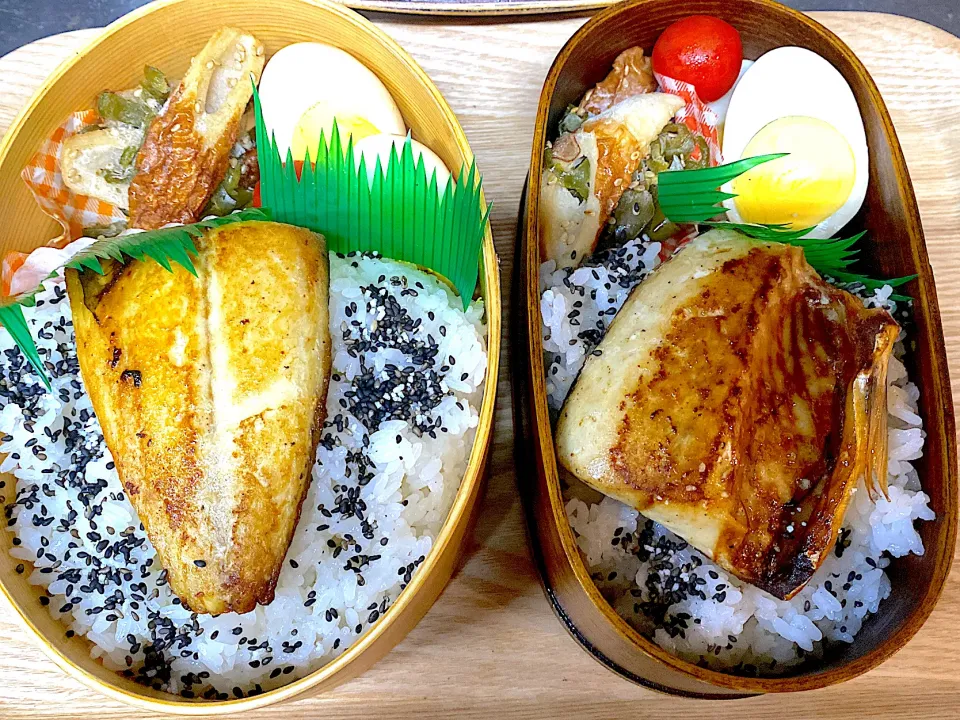 塩サバ焼き弁当。中学生弁当は残り2日。頑張らねば。|りえはるさん