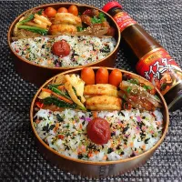 母とムスコのラブラブおソロ♪オイスターソース入りこんにゃくきんぴら弁当|からあげビールさん