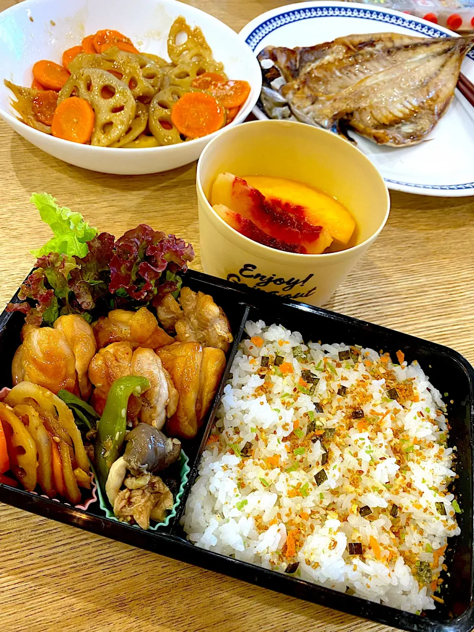 鶏の照り焼き弁当|しばざきまりさん