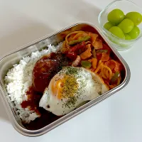 ロコモコ＆ナポリタン弁当|accoさん