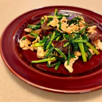 キクラゲと豚肉とニラのオイスターソース炒め|かわうそcookingさん