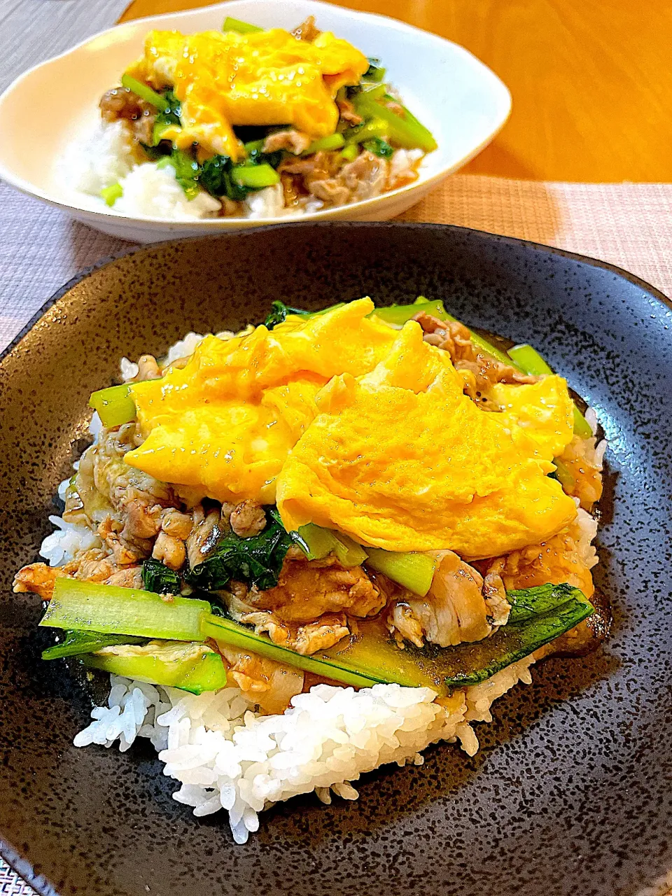 豚と小松菜のあんかけご飯|Mikaさん