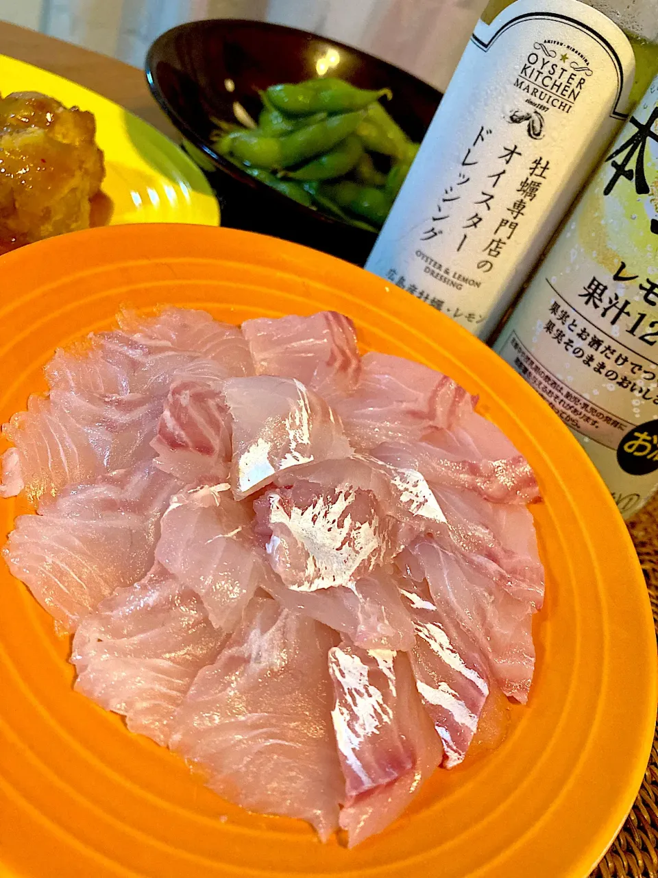 鯛のお刺身に牡蠣専門店のオイスタードレッシング✨|アイさん