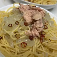 ペペロンチーノ　ツナ添え| 愛里パパさん