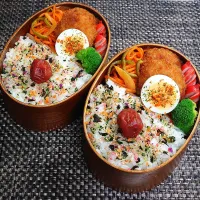 母とムスコのラブラブおソロ♪モリモリナポリタンのダブル炭水化物弁当|からあげビールさん