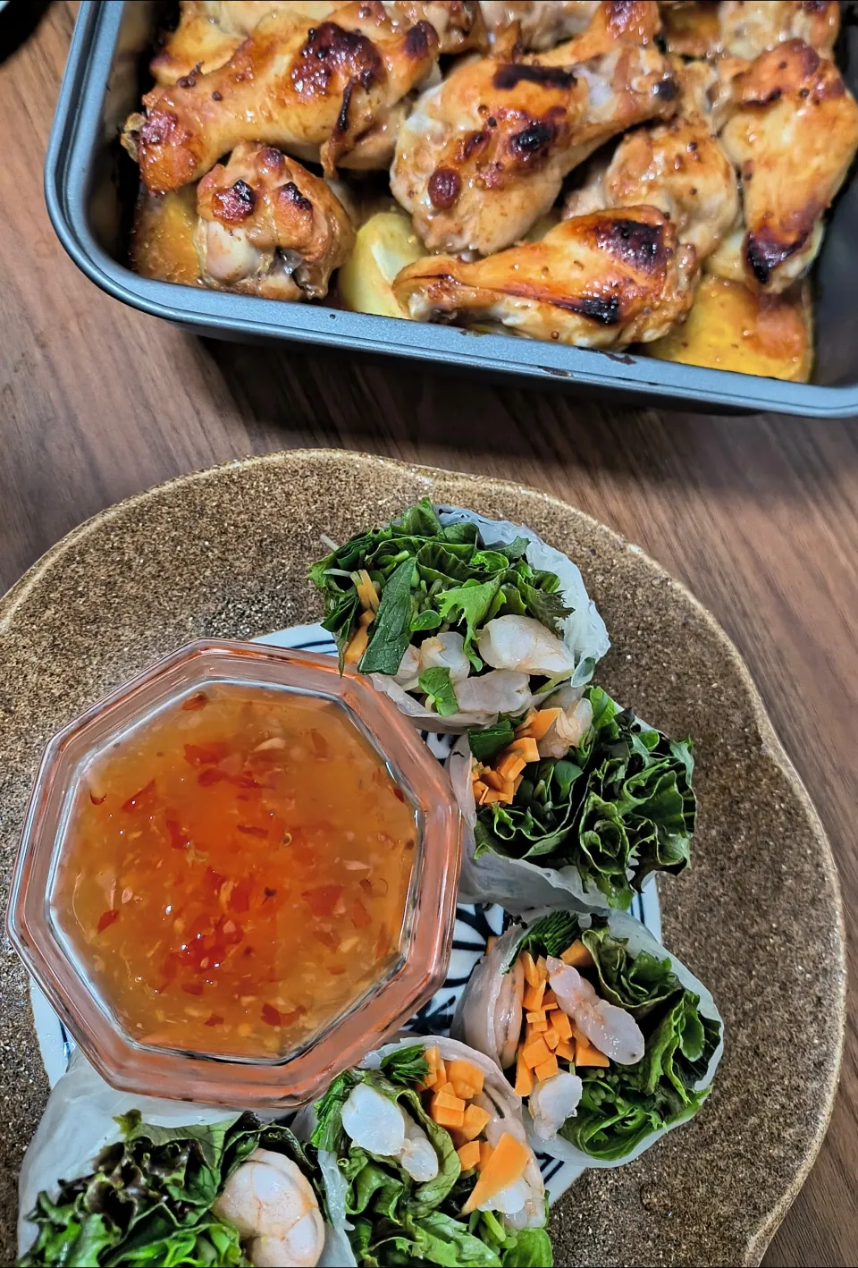 生春巻き　手羽元のオーブン焼き|ちーさん