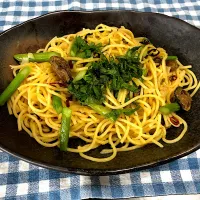 牡蠣とアスパラのペペロンチーノ| 田中章さん