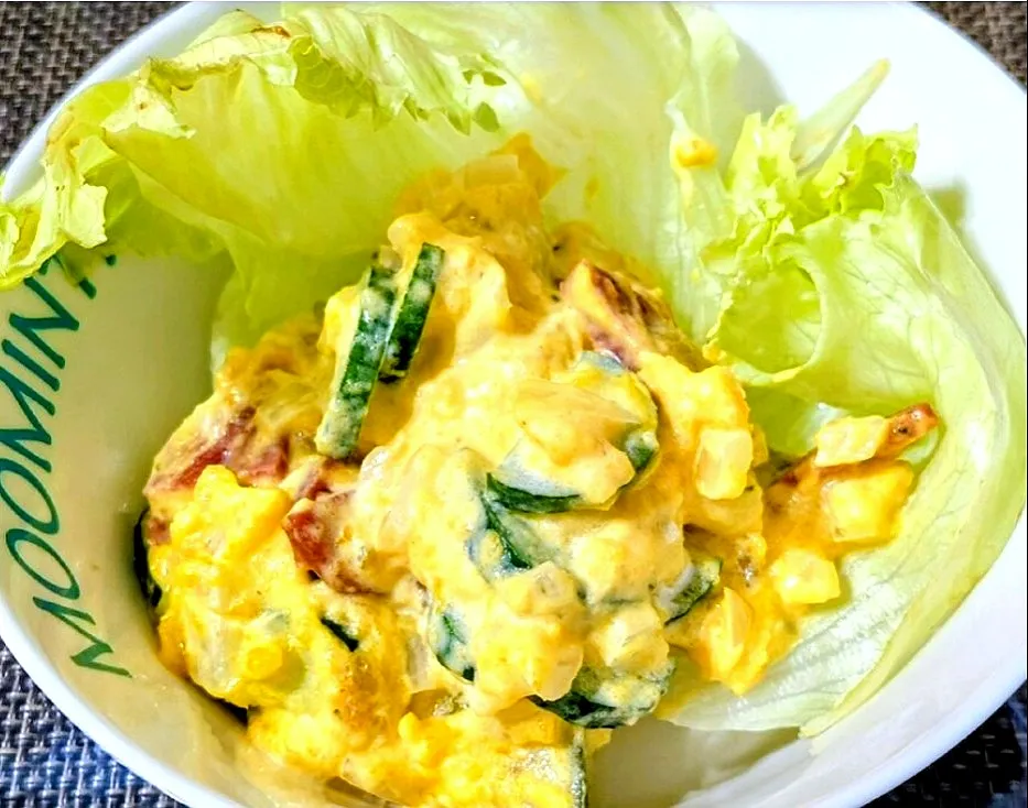 【副菜】かぼちゃの玉ねぎサラミサラダ|シュビラさん