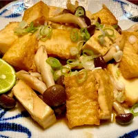「厚揚げ・しめじマヨポン炒め」|mottoさん