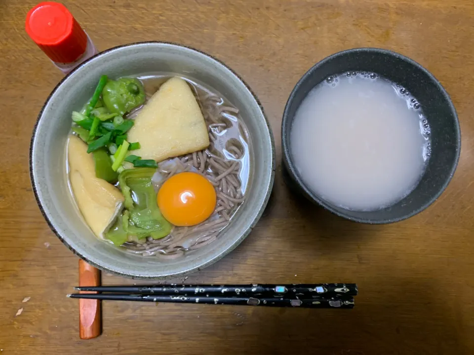昼食　月見キツネそば|ATさん