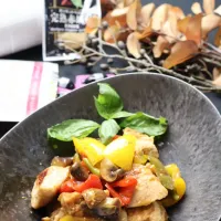 鶏ムネ肉と厚揚げのバルサミコ炒め|めいめいさん