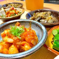 エビチリ晩ごはん|ささみさん