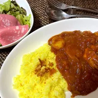チキンカレー　ターメリックライス|もーやんさん