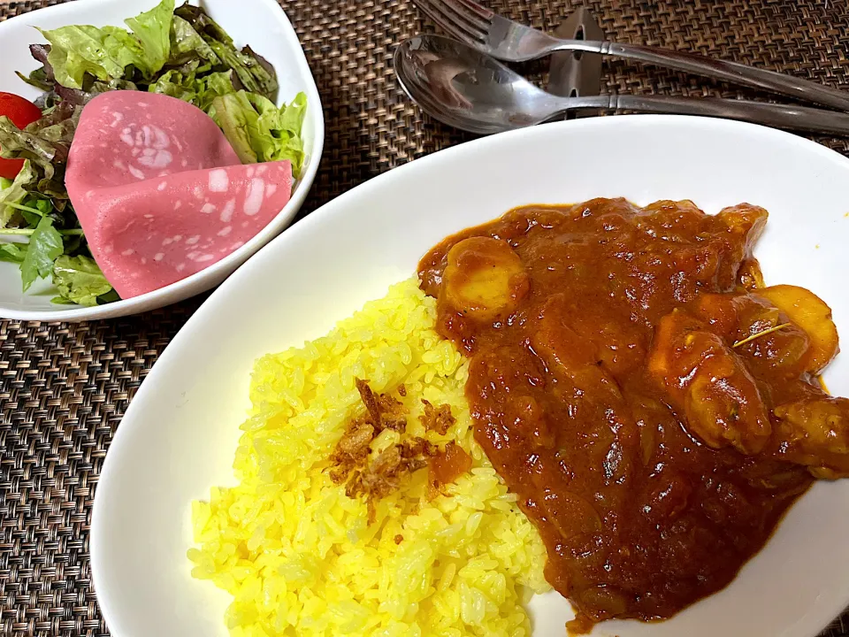 チキンカレー　ターメリックライス|もーやんさん