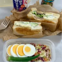 真心いきいきハムチーズきゅうりサンド弁当|まる(丸大豆)さん