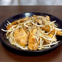 鶏胸ともやしの炒め物