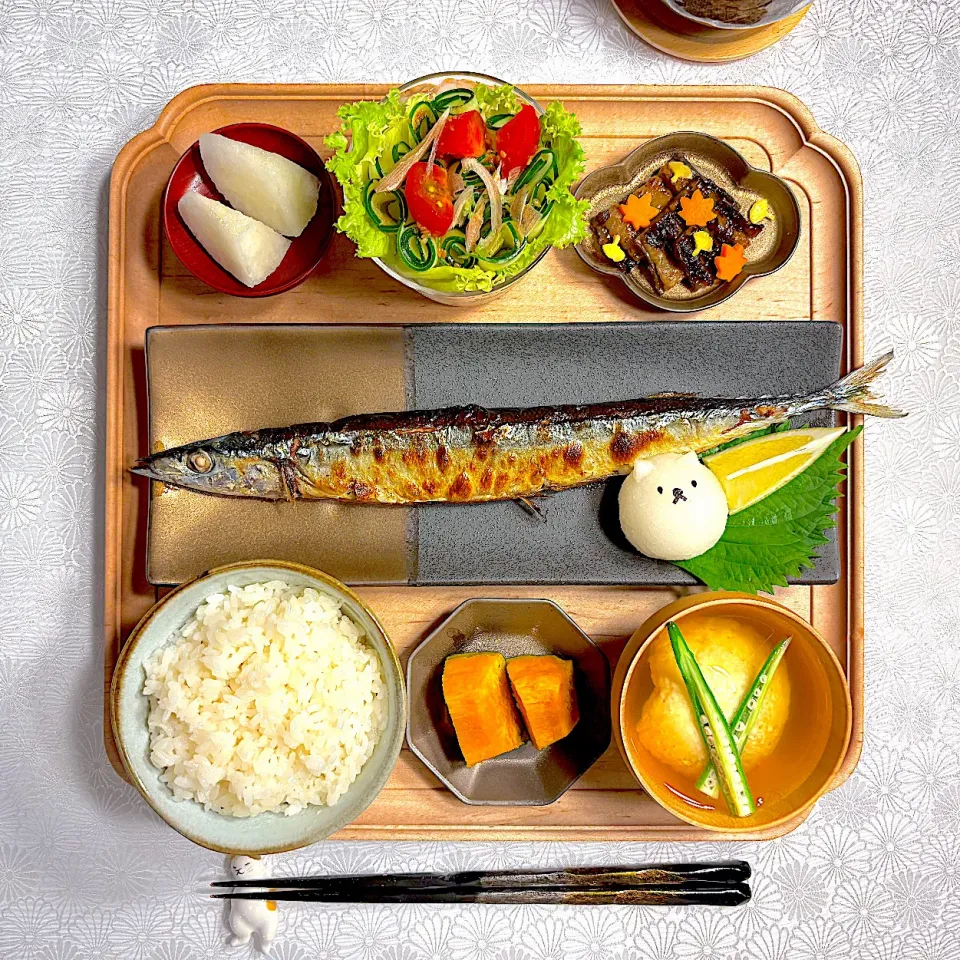 秋刀魚の塩焼きで秋ごはん|すずさん